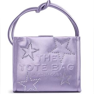 Marc Jacobs The Tote Bag Purple Satin With Crystal Stars